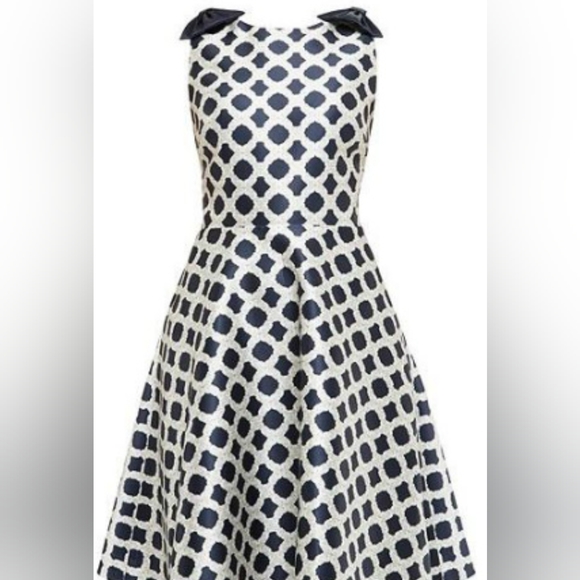 Ted Baker Blushing Rose Geo Dress with added blue panel to hem - Picture 4 of 16